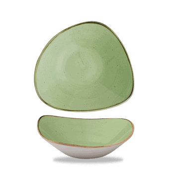 Coppa triangolare stonecast sage green cm.23,5