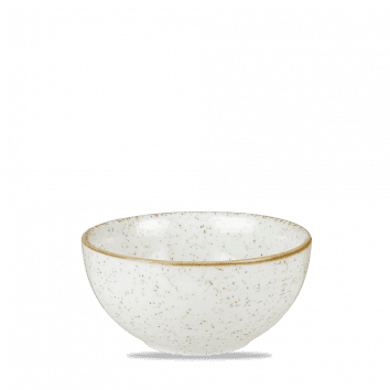Coppetta tonda stonecast barley white cm.13,2