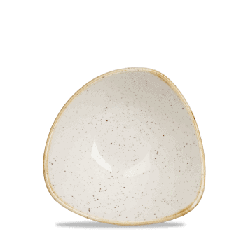Coppetta triangolare stonecast barley white cm.15,3