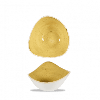 Coppetta triangolare stonecast mustard seed yellow cm.15,3