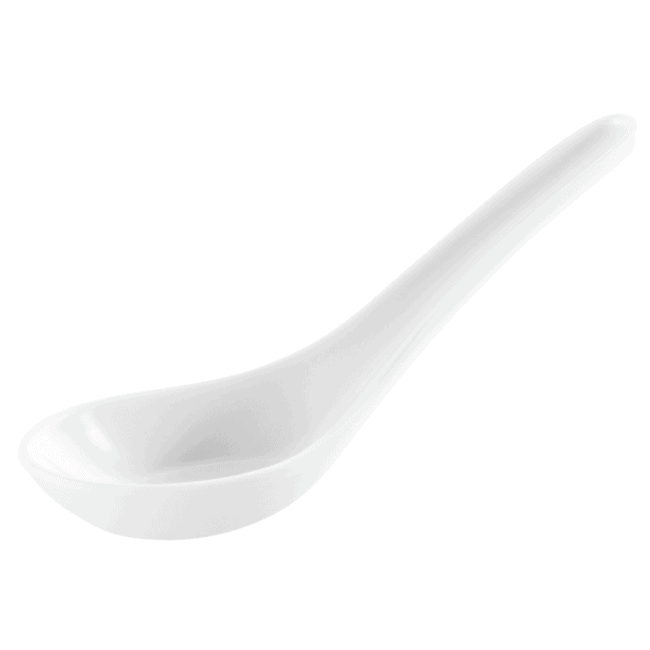 Cucchiaio zuppa cinese bianco melamina easy black&white cm.13,5