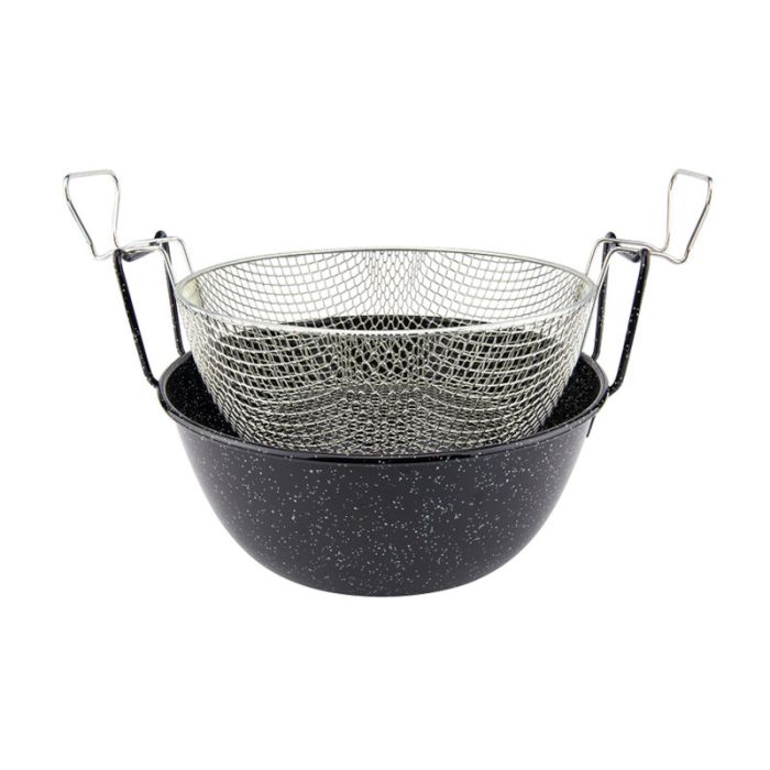 Friggitrice smaltata con cesto cm.26