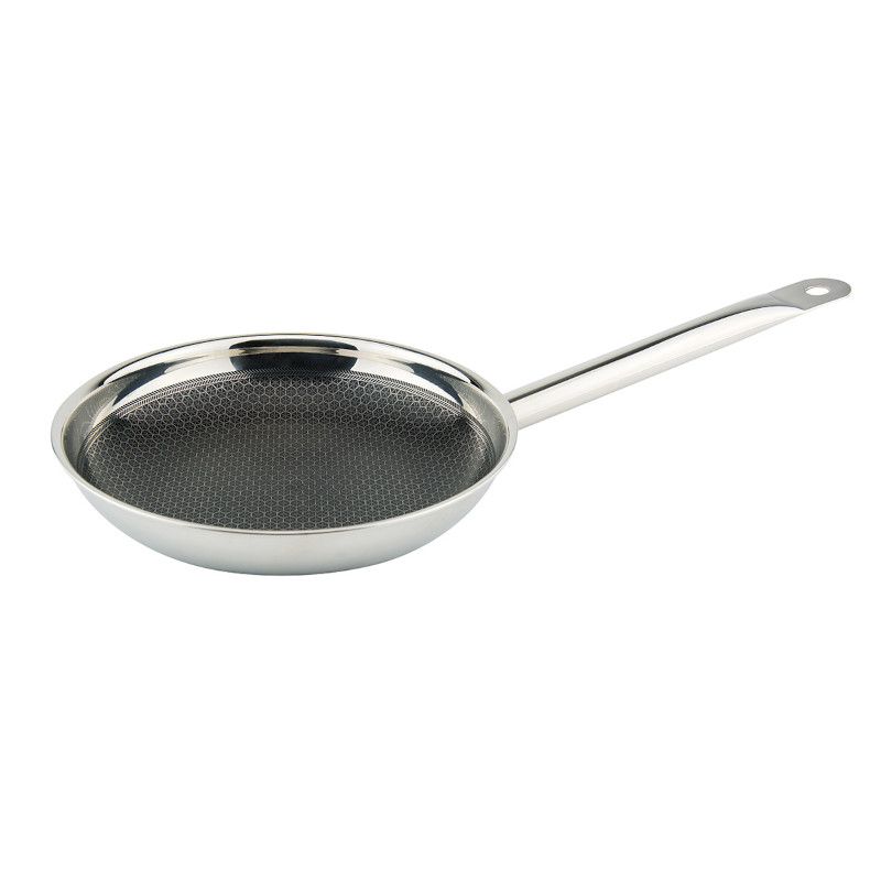Padella svasata bassa ax active inox triplo strato cm.28