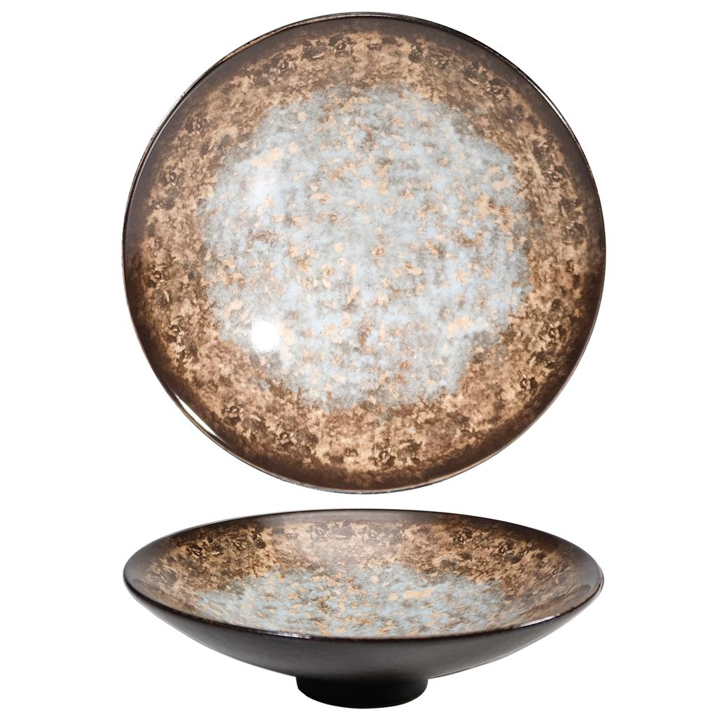 Piatto fondo gourmet wall brown cm.25