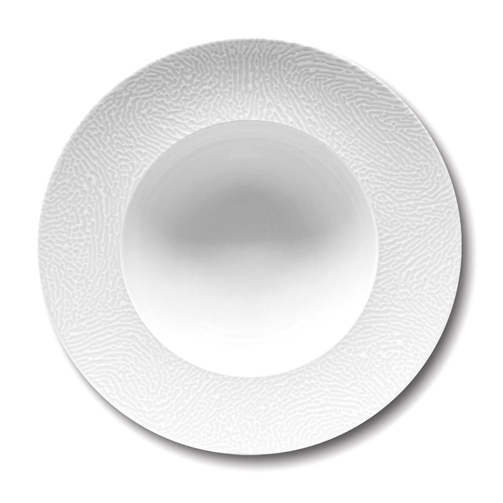 Piatto pasta bowl segmenti bianco cm.26,5