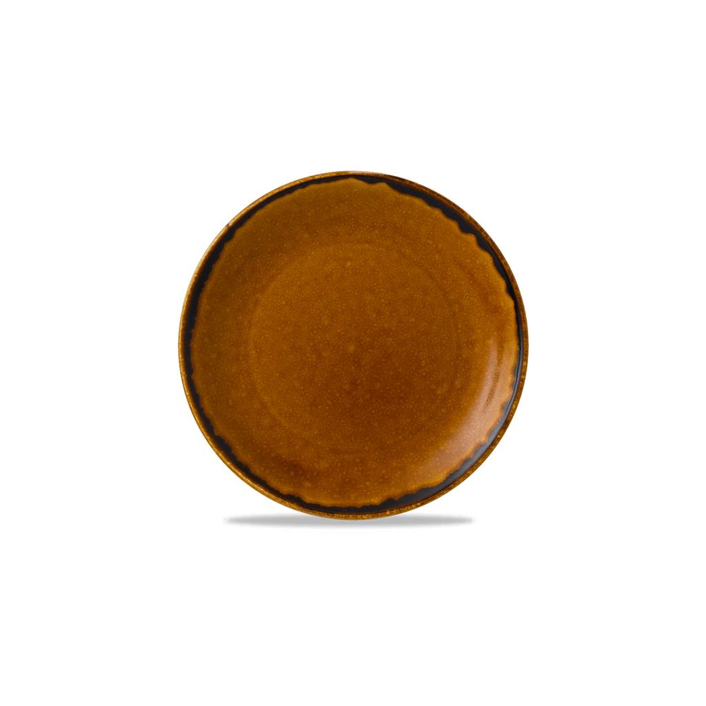 Piatto piano coupe harvest brown cm.16,5