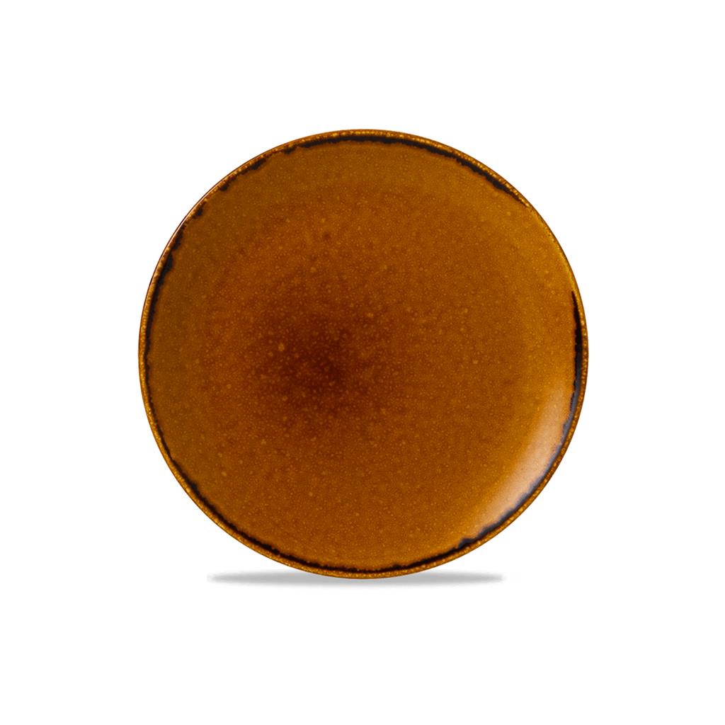 Piatto piano coupe harvest brown cm.21,7