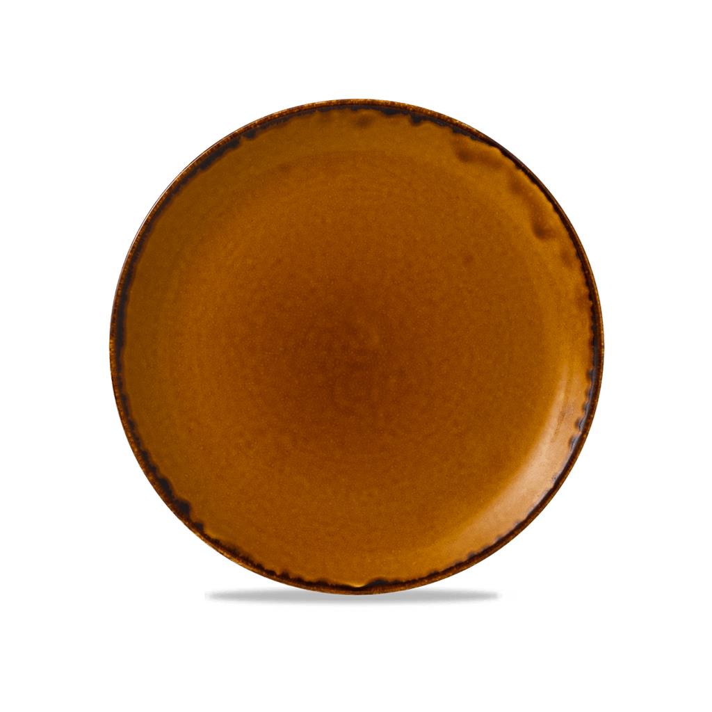 Piatto piano coupe harvest brown cm.28,8