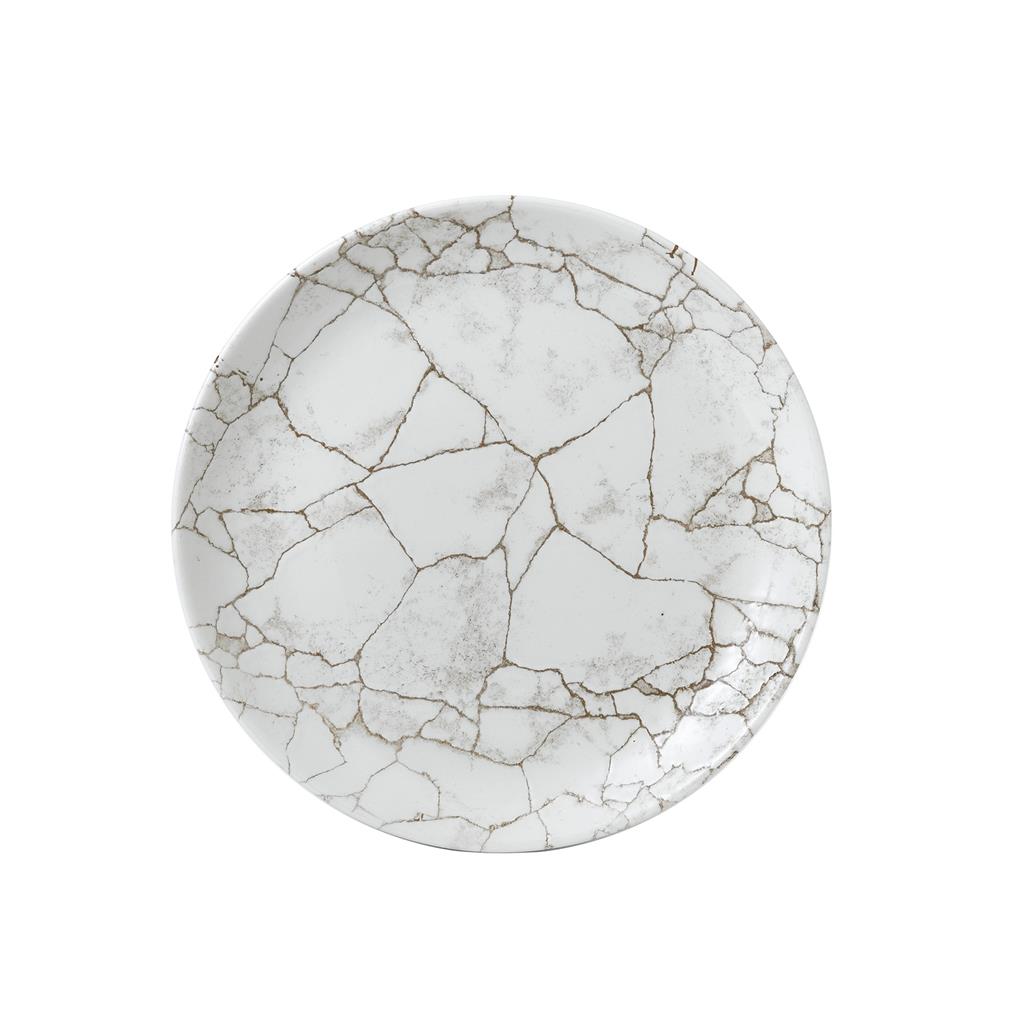 Piatto piano coupe kintsugi agate grey cm.21,7