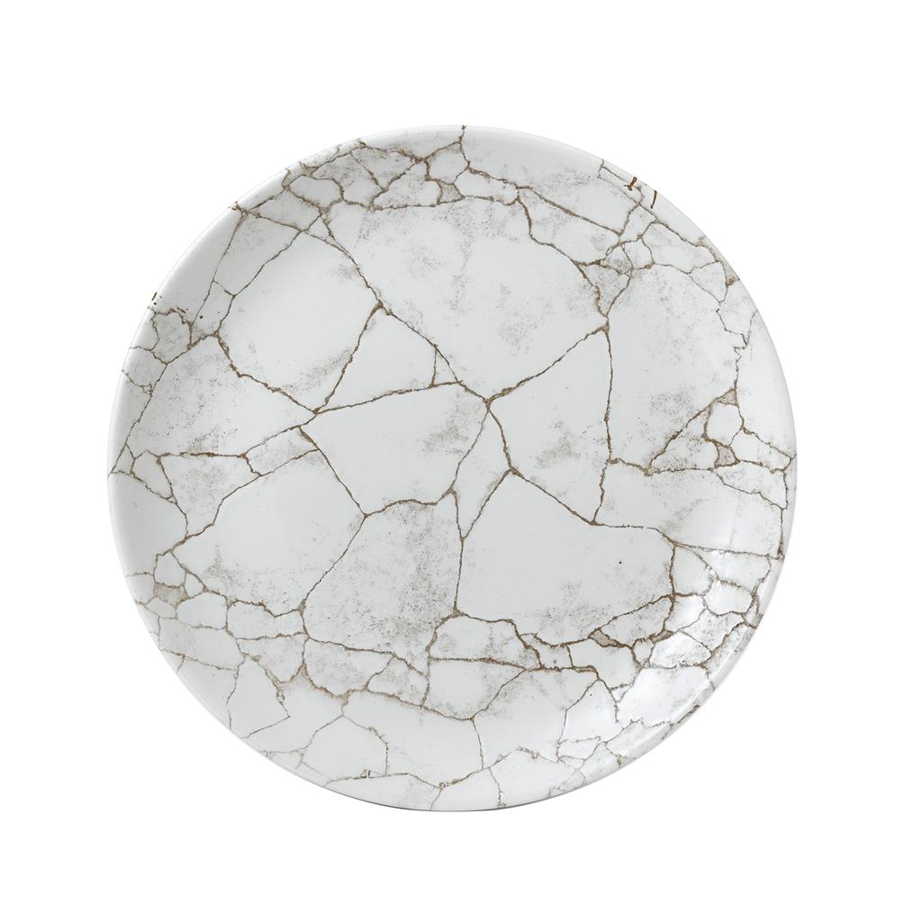 Piatto piano coupe kintsugi agate grey cm.26