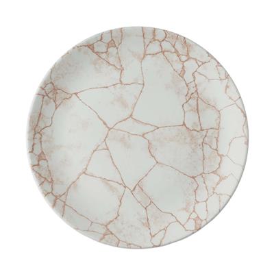 Piatto piano coupe kintsugi coral cm.28,8