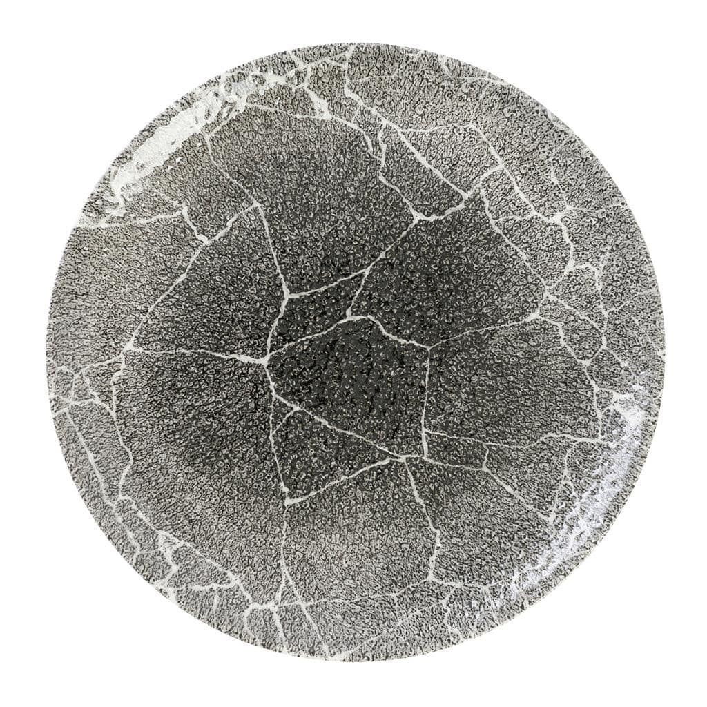 Piatto piano coupe kintsugi reverse quartz black cm.26