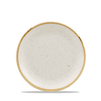 Piatto piano coupe stonecast barley white cm.16,5