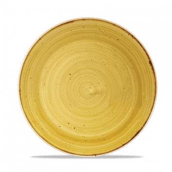 Piatto piano coupe stonecast mustard seed yellow cm.21,7