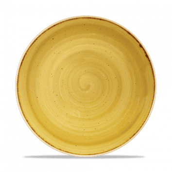 Piatto piano coupe stonecast mustard seed yellow cm.32,4
