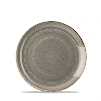 Piatto piano coupe stonecast peppercorn grey cm.16,5