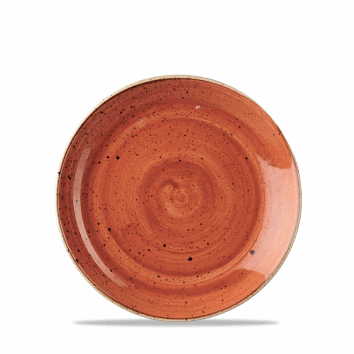 Piatto piano coupe stonecast spiced orange cm.16,5