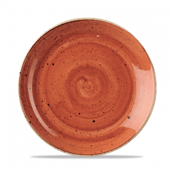 Piatto piano coupe stonecast spiced orange cm.21,7