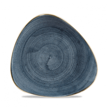 Piatto piano triangolare stonecast blueberry cm.22,9