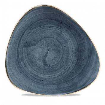 Piatto piano triangolare stonecast blueberry cm.26,5