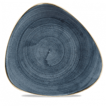 Piatto piano triangolare stonecast blueberry cm.31,1