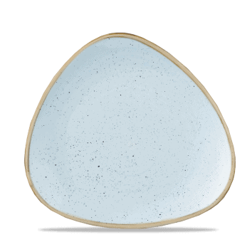 Piatto piano triangolare stonecast duck egg blue cm.22,9