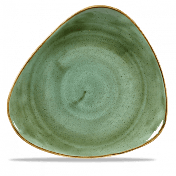 Piatto piano triangolare stonecast samphire green cm.31,1