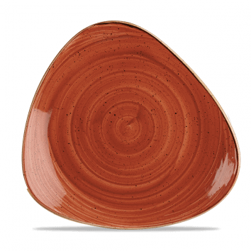 Piatto piano triangolare stonecast spiced orange cm.26,5