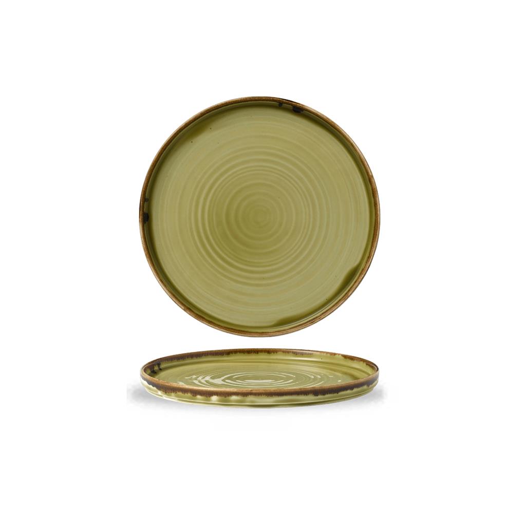 Piatto piano walled harvest green cm.21