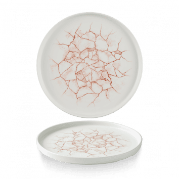 Piatto piano walled kintsugi coral cm.26