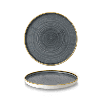 Piatto piano walled stonecast blueberry cm.21