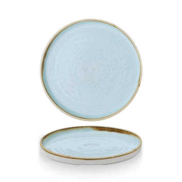 Piatto piano walled stonecast duck egg blue cm.21