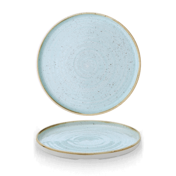 Piatto piano walled stonecast duck egg blue cm.26