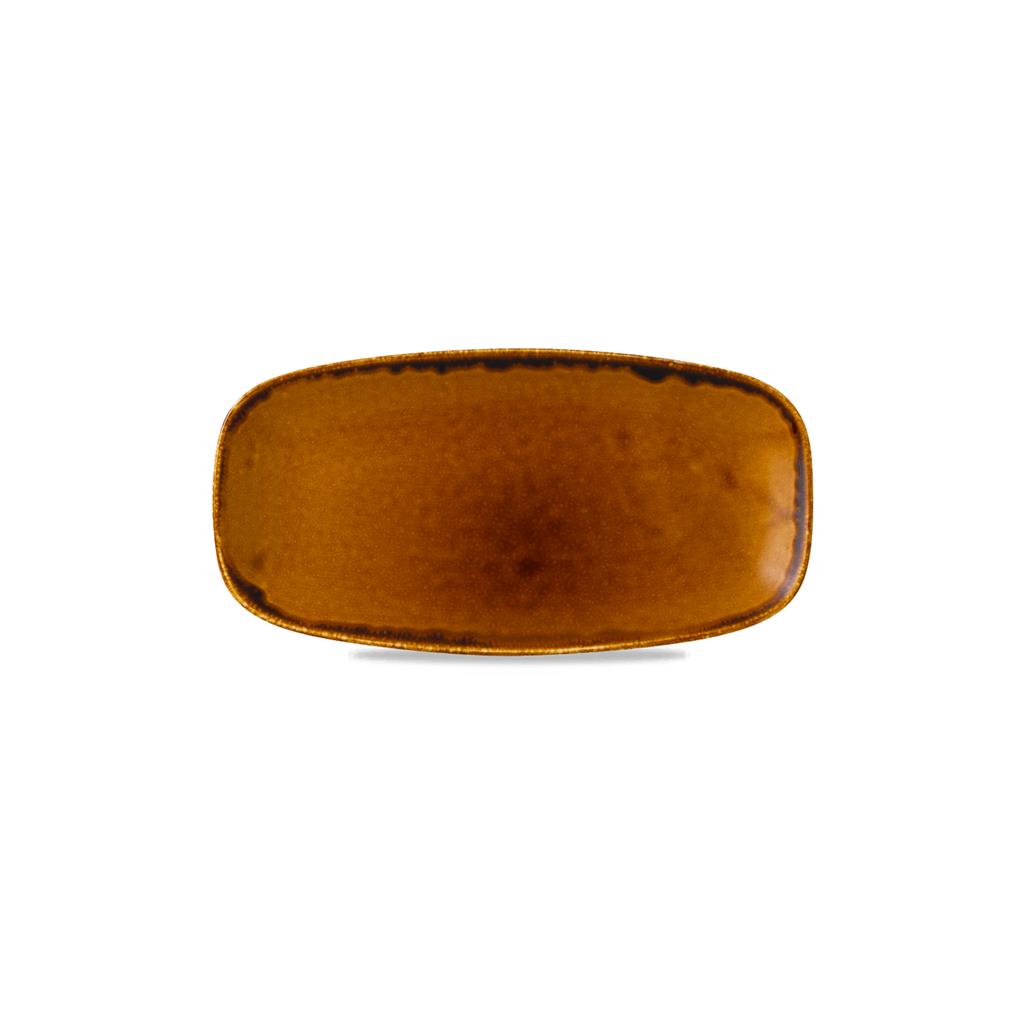 Piatto rettangolare oblong chef harvest brown cm.29,8×15,3