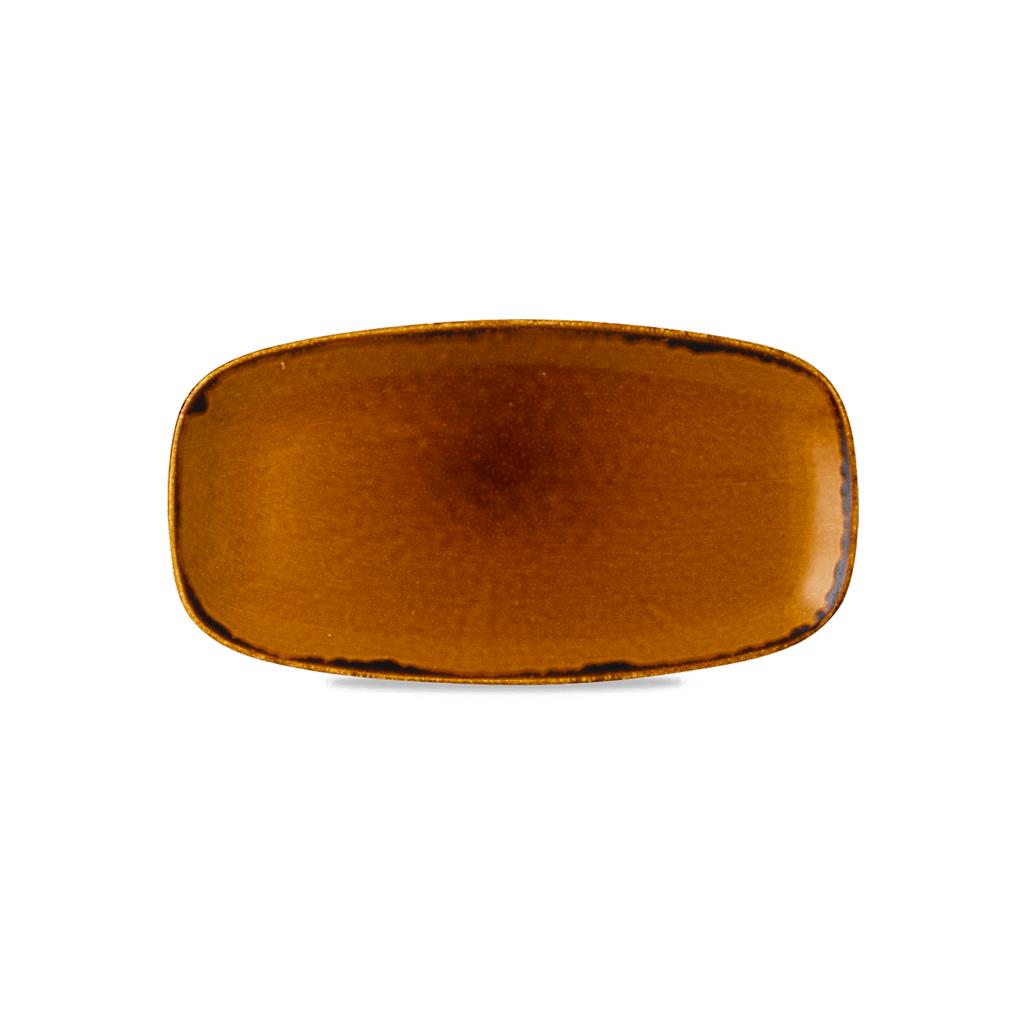 Piatto rettangolare oblong chef harvest brown cm.35,5×18,9