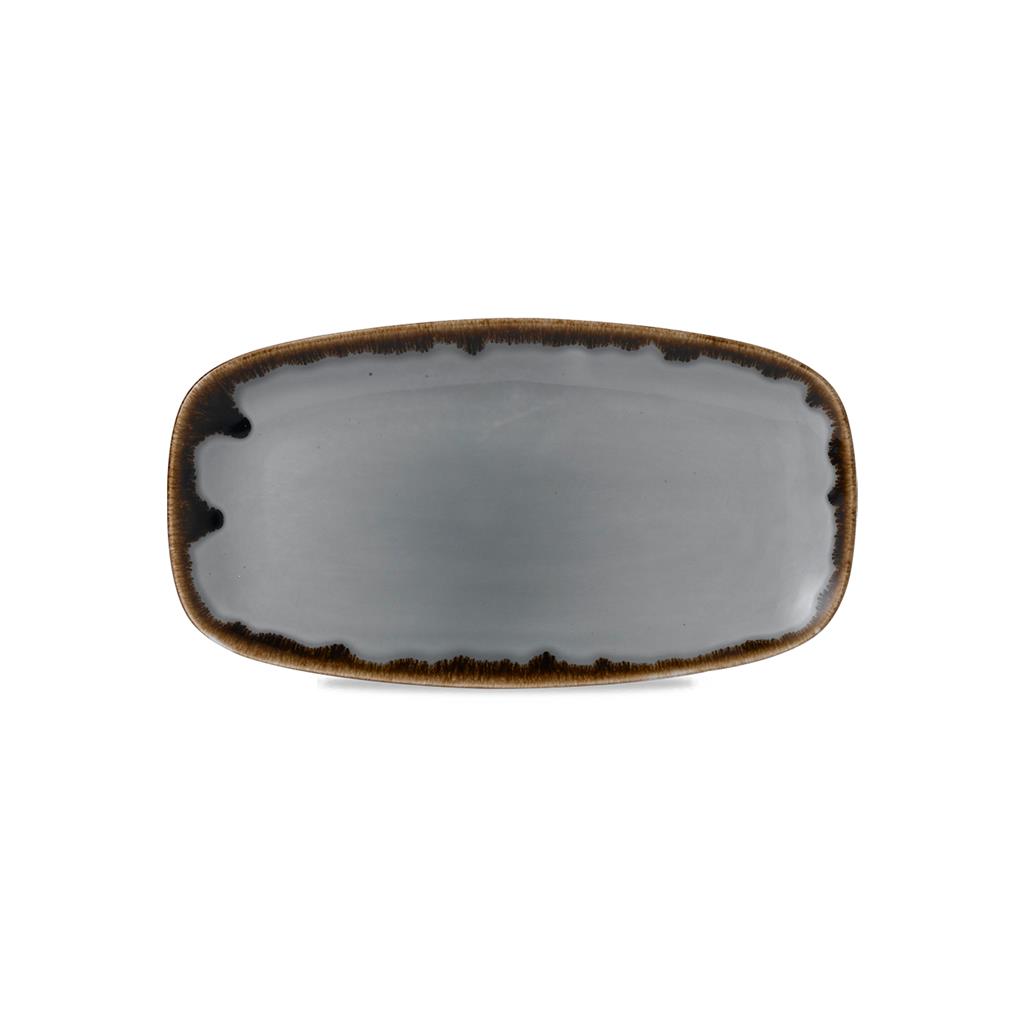 Piatto rettangolare oblong chef harvest grey cm.35,5×18,9