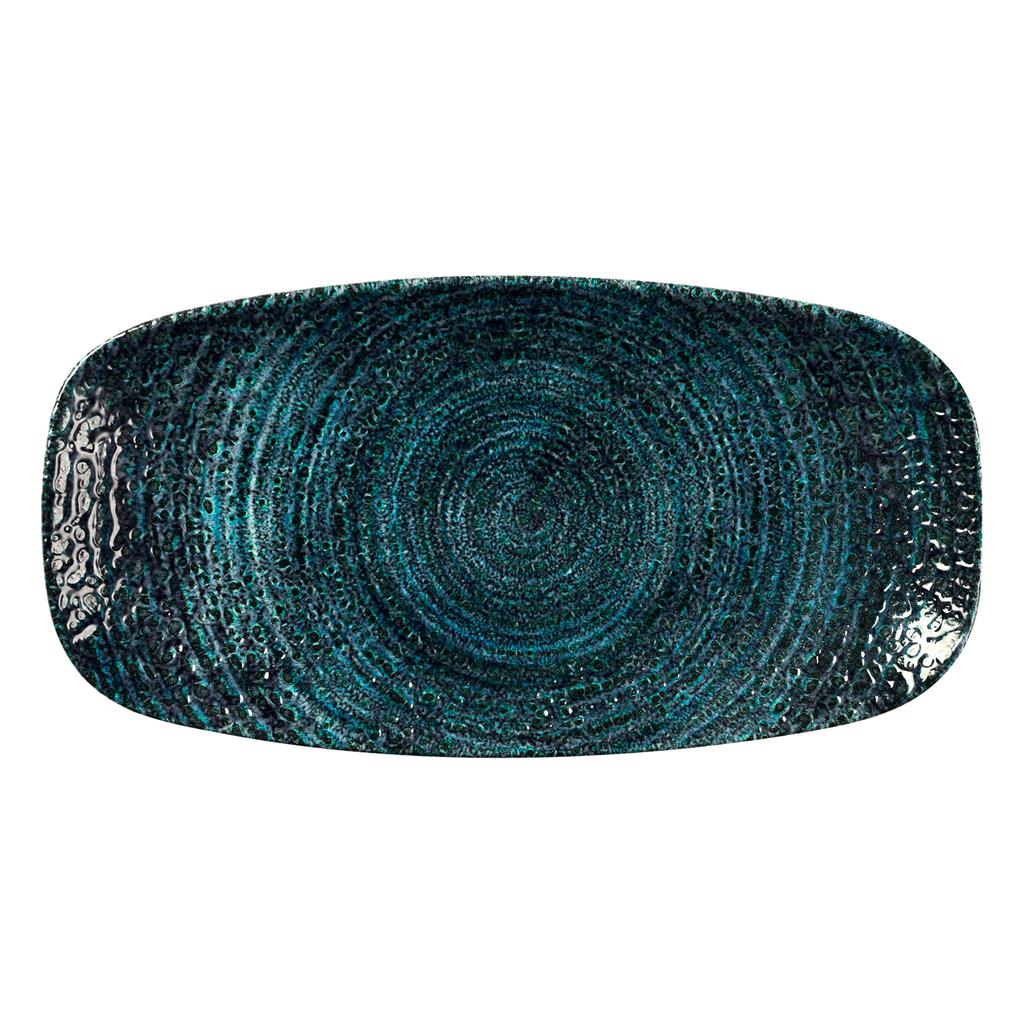 Piatto rettangolare oblong chef homespun chroma marine cm.29,8×15,3