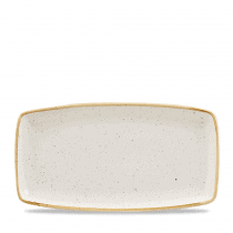 Piatto rettangolare oblong stonecast barley white cm.34,5×18,5