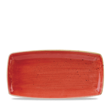 Piatto rettangolare oblong stonecast berry red cm.34,5×18,5