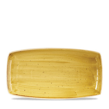 Piatto rettangolare oblong stonecast mustard seed yellow cm.34,5×18,5