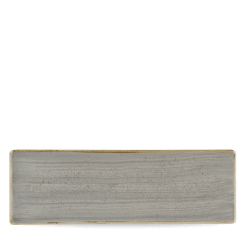 Piatto rettangolare tasting stonecast peppercorn grey cm.32,3×10,5