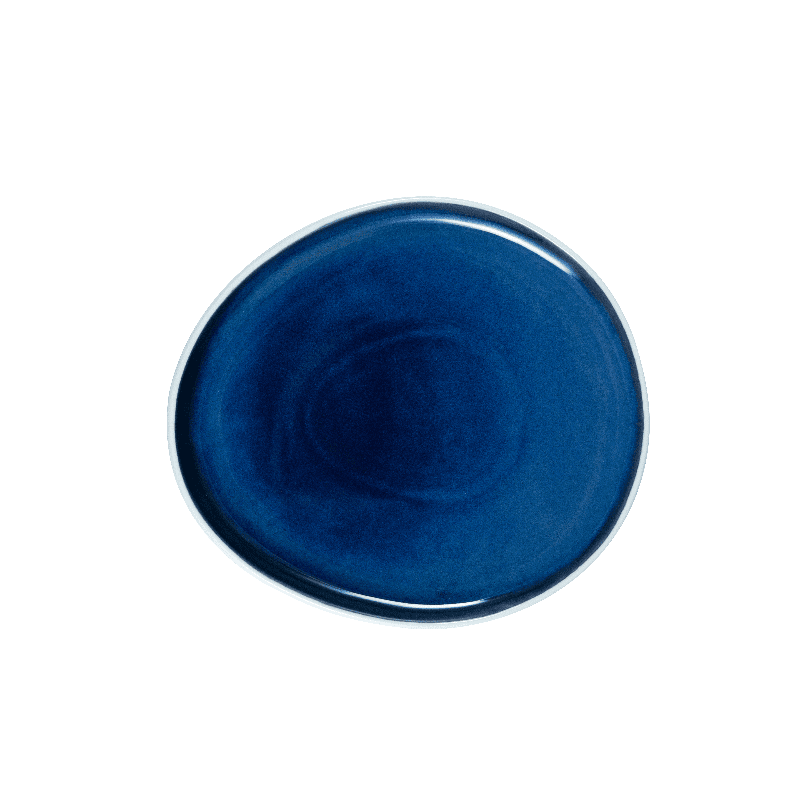 Piatto segnaposto obliquo abyssos cm.30,5x25x4
