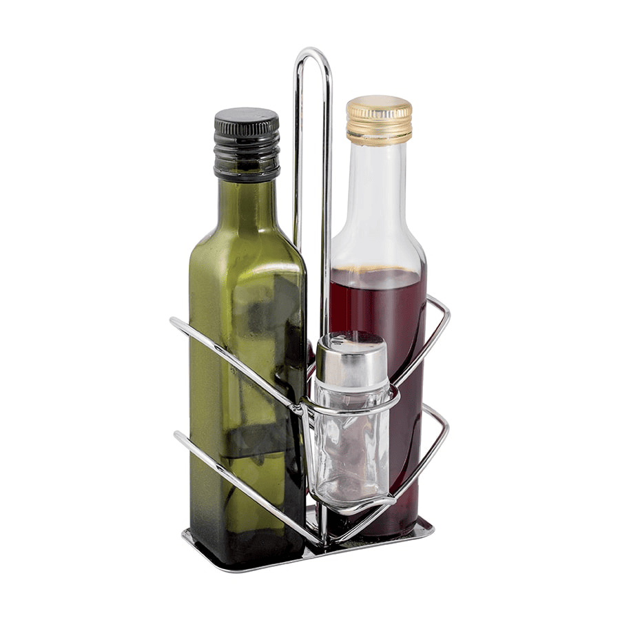 Portacondimenti 4 posti inox cl.0,25