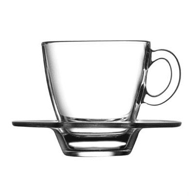 Tazza cappuccio con piatto aqua cl.21,5