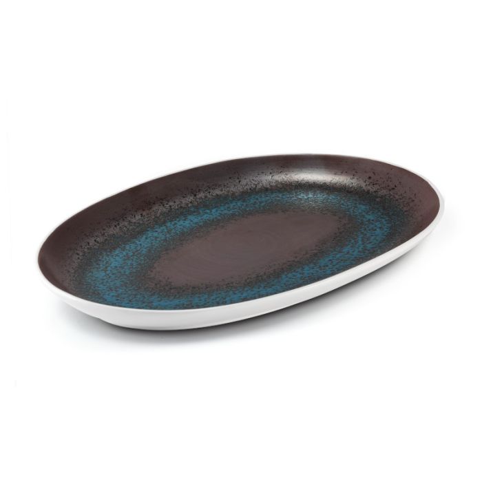 Vassoio ellittico estia blu cm.39×15