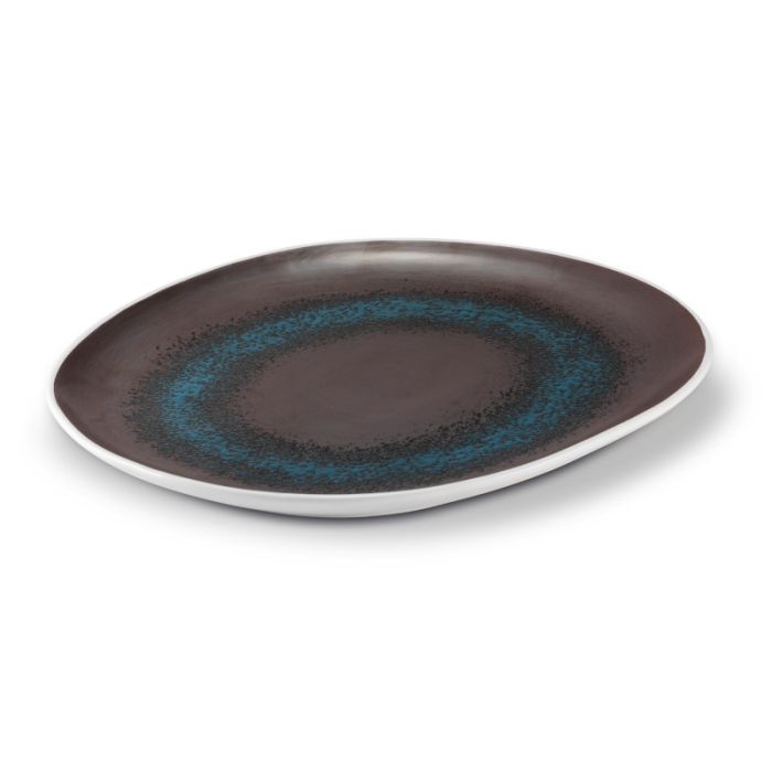 Vassoio ovale estia blu cm.30×26