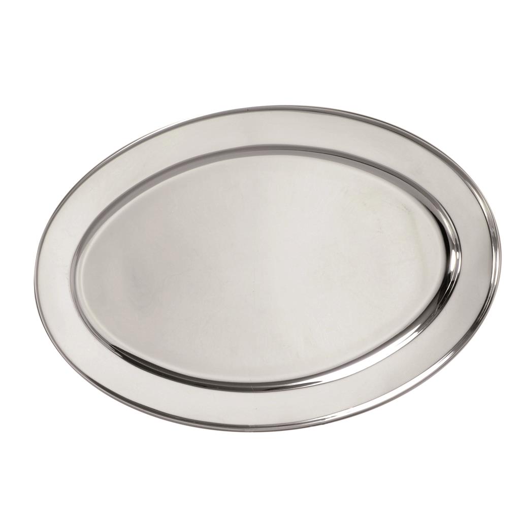 Vassoio ovale inox cm.25