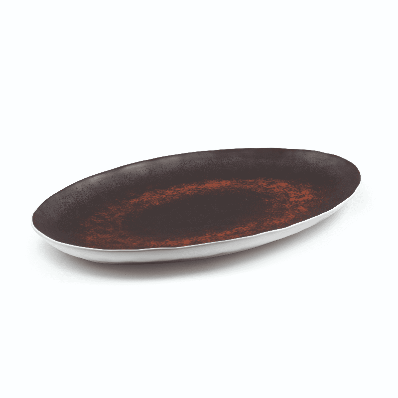 Vassoio ovale stretto estia ruggine cm.50,5×33,5