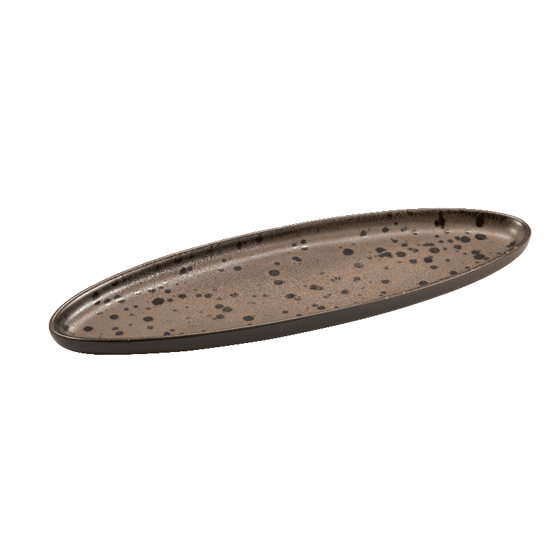 Vassoio stretto ovale phobos marrone cm.37×12