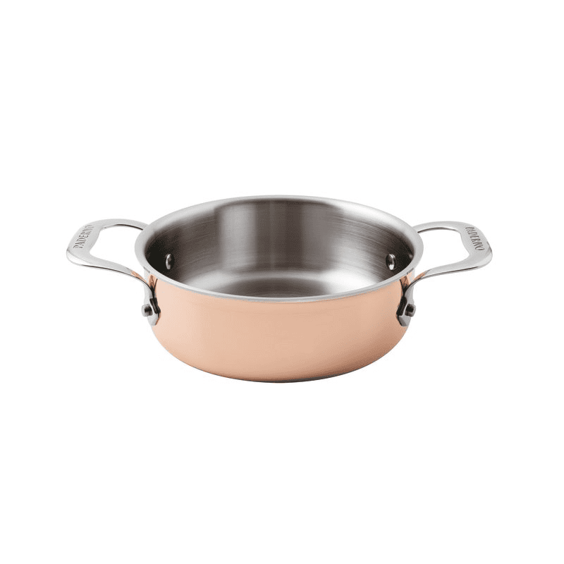 Casseruola bassa due maniglie series 15600 rame 3-ply cm.24